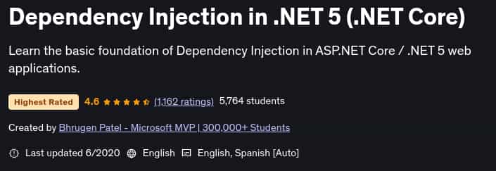 Pictures · Udemy — Dependency Injection in .NET 5 (.NET Core) 2020-6