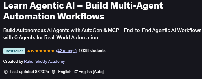تصاویر · سیکھیں ایجنٹ پر مبنی مصنوعی ذہانت - Multi-Agent Automation Workflows کی تعمیر 2025-7