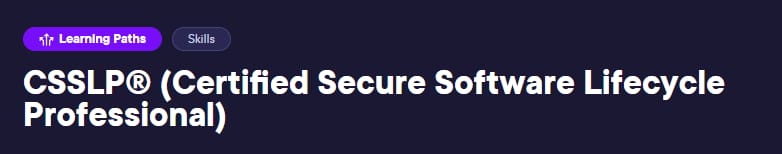 Pictures · Learning Path – CSSLP® (Certified Secure Software Lifecycle Professional) 2023-7