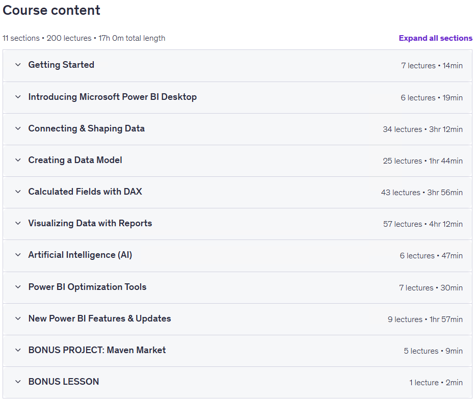 कोर्स के विषय · माइक्रोसॉफ्ट Power BI Business Intelligence के लिए डेस्कटॉप 2026-6