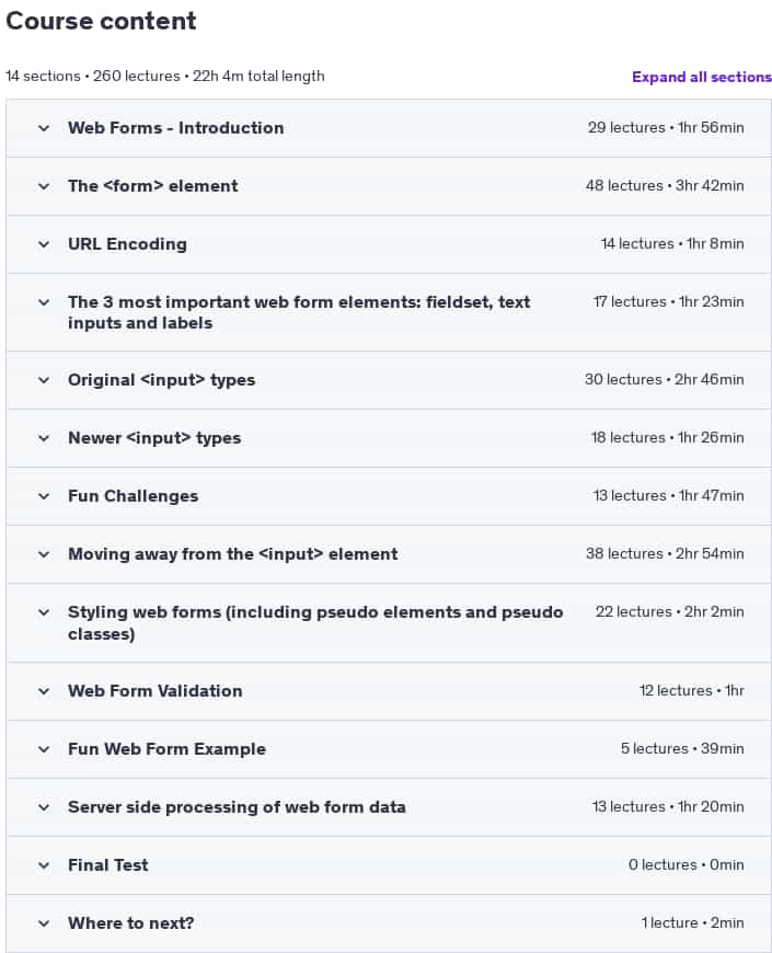 Course topics · Web Forms – Build & Master HTML Web forms In 2025 2025-1