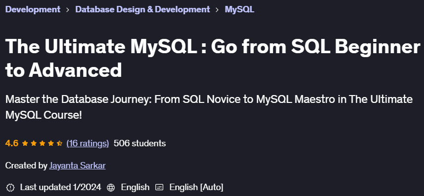Pictures · Udemy — The Ultimate MySQL : Go from SQL Beginner to Advanced 2023-12