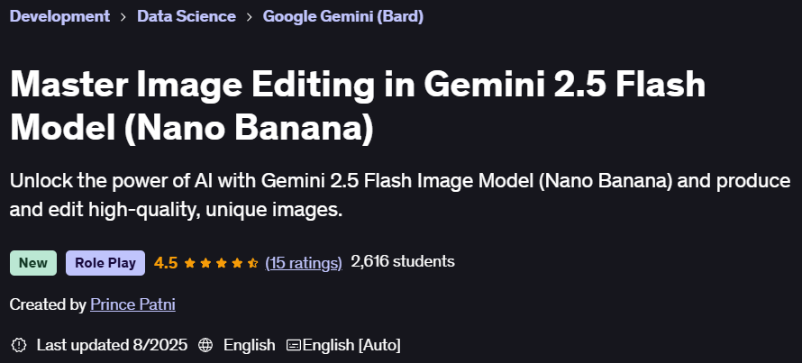 Pictures · Udemy — Master Image Editing in Gemini 2.5 Flash Model (Nano Banana) 2025-6