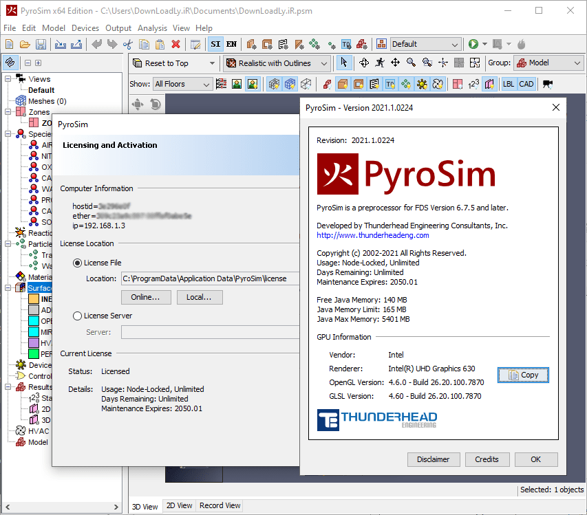 Pictures · Thunderhead Engineering PyroSim 2024.2.1209 x64