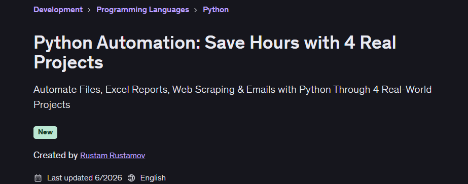 Pictures · Python Automation: Save Hours with 4 Real Projects 2026-6