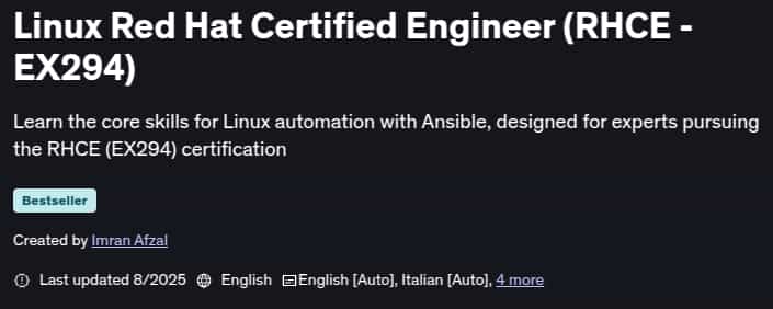 Pictures · Linux Red Hat Certified Engineer (RHCE – EX294) 2025-8