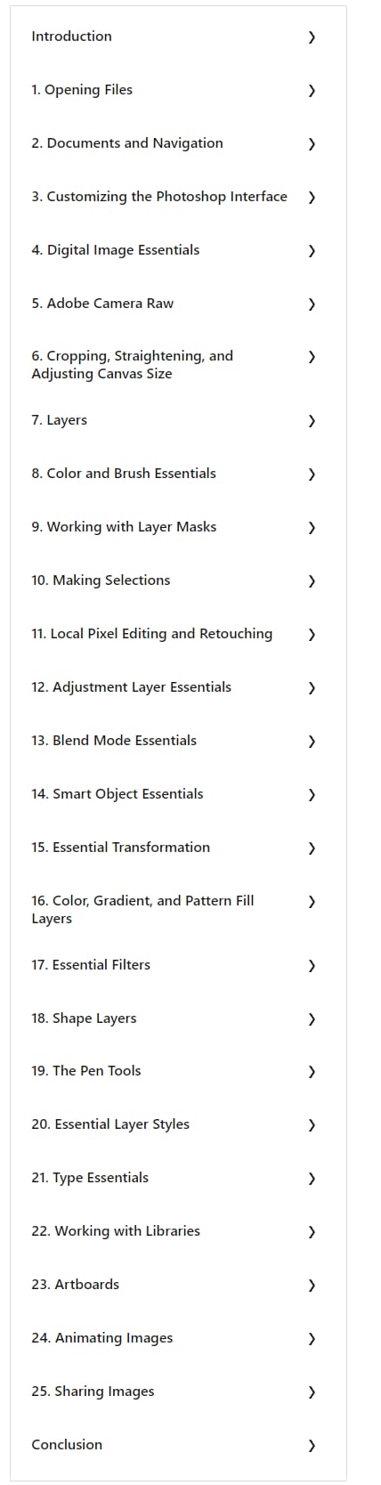 Course topics · Photoshop 2024 Essential Training 2024-1