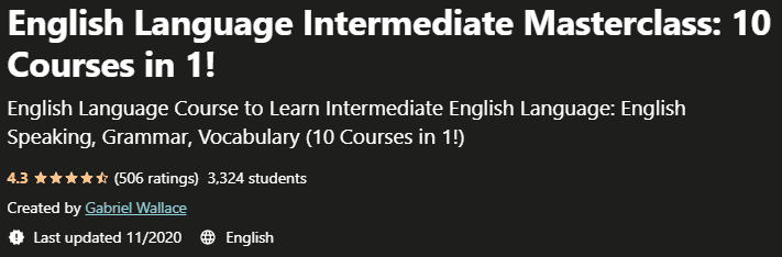 Pictures · Udemy — English Language Intermediate Masterclass: 10 Courses in 1! 2020-10