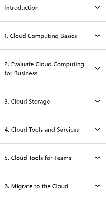 Course topics · Introduction to Cloud Computing for IT Pros 2024-6