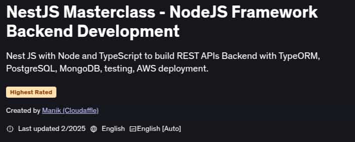 Pictures · NestJS Masterclass – NodeJS Framework Backend Development 2025-2