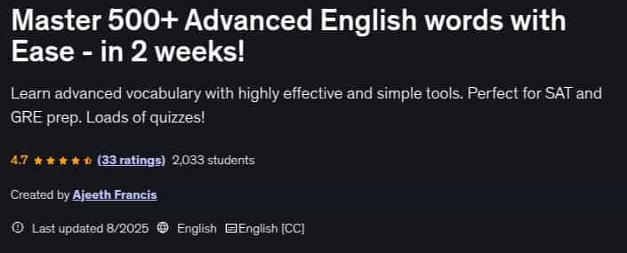 Pictures · Udemy — Master 500+ Advanced English words with Ease – in 2 weeks! 2025-8