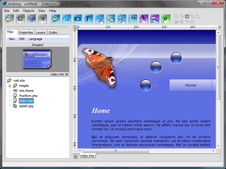 Pictures · Antenna Web Design Studio 8.1