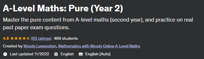 Pictures · Udemy — A-Level Maths: Pure (Year 2) 2022-5