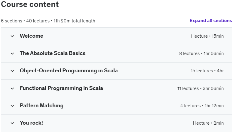 Course topics · Scala & Functional Programming Essentials 2024-5
