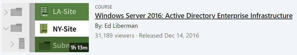 Pictures · LinkedIn — Windows Server 2016: Active Directory Enterprise Infrastructure 2016-12