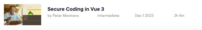 Pictures · Secure Coding in Vue 3 2023-9