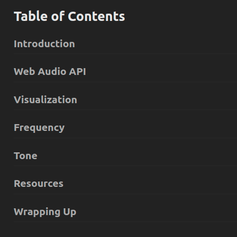 کورس کے موضوعات · Web Audio Synthesis & بصری 2021-12