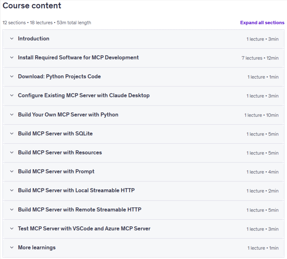 Temas del curso · Hands-On MCP: Construye un servidor MCP en Python de Scratch 2026-1