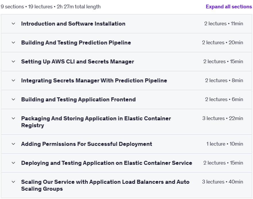Course topics · Building Deploying and Scaling LLM Powered Applications 2023-10
