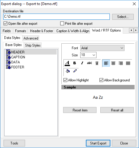 Pictures · EMS Advanced Data Export 4.17 for Rad Studio 11
