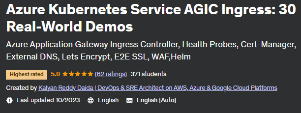 Pictures · Udemy — Azure Kubernetes Service AGIC Ingress: 30 Real-World Demos 2023-10