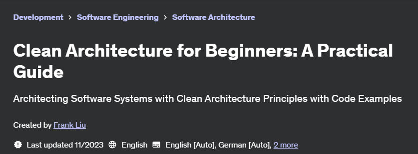 Pictures · Clean Architecture for Beginners: A Practical Guide 2023-11