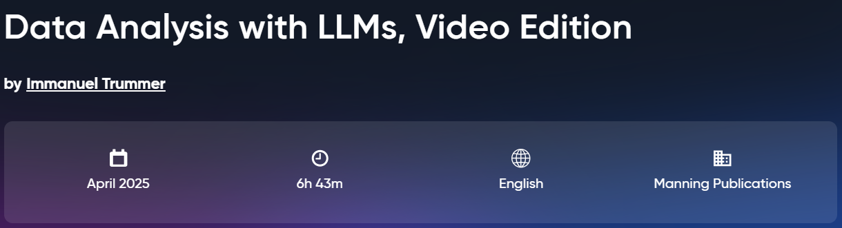 Pictures · Oreilly — Data Analysis with LLMs, Video Edition 2025-4