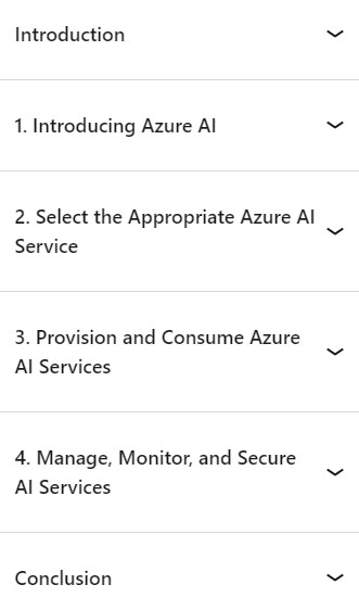 Course topics · LinkedIn — Azure AI Engineer Associate (AI-102) Cert Prep: Plan and Manage an Azure AI Solution 2024-9
