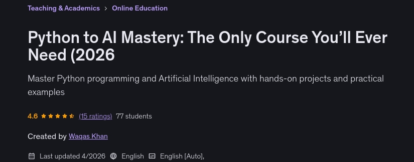Bilder · Python zu AI Mastery: Der einzige Kurs, den Sie jemals benötigen (2026 2026-4