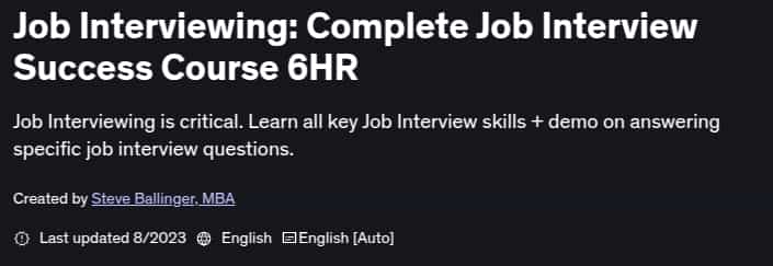 Pictures · Udemy — Job Interviewing: Complete Job Interview Success Course 6HR 2023-8