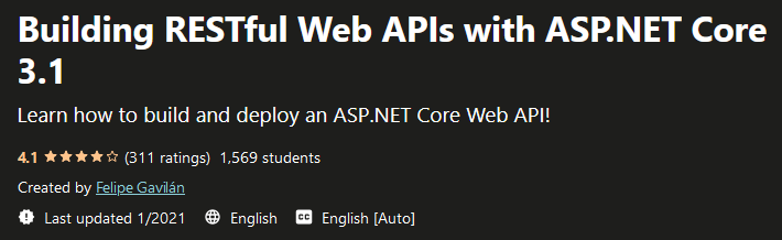 Pictures · Udemy — Building RESTful Web APIs with ASP.NET Core 3.1 2021-1