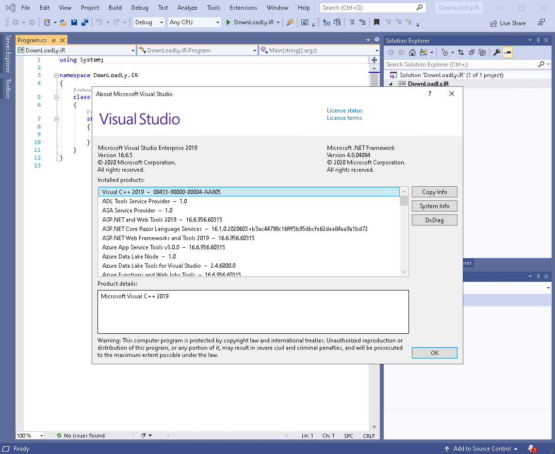 Pictures · Microsoft Visual Studio 2019 v16.11.40 / 2017 v15.9.40