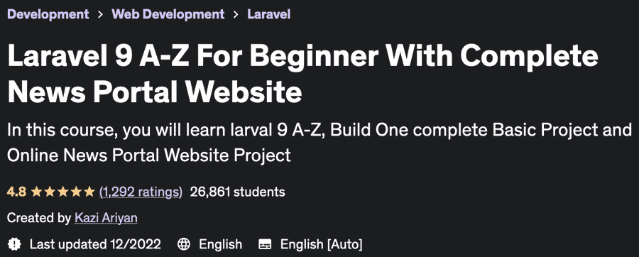Pictures · Udemy — Laravel 9 A-Z For Beginner With Complete News Portal Website 2022-12