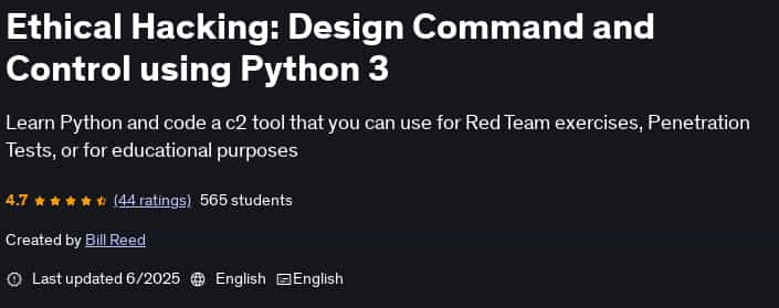 Pictures · Ethical Hacking: Design Command and Control using Python 3 2025-6