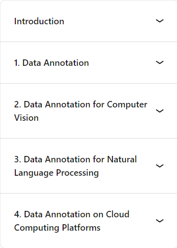 Course topics · LinkedIn — Hands-On Data Annotation: Applied Machine Learning 2023-12