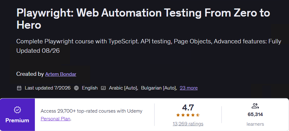 Pictures · Playwright: Web Automation Testing From Zero to Hero 2026-7