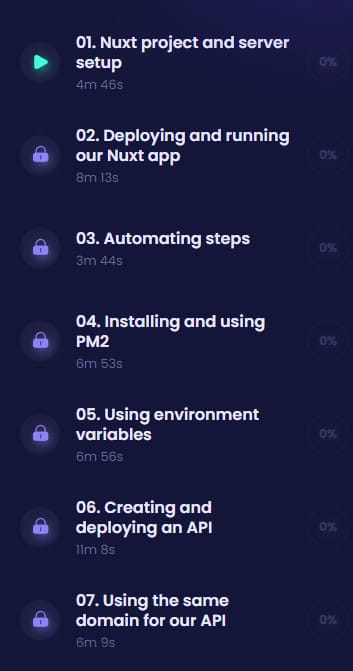 Course topics · CodeCourse – Deploying Nuxt 2021-2