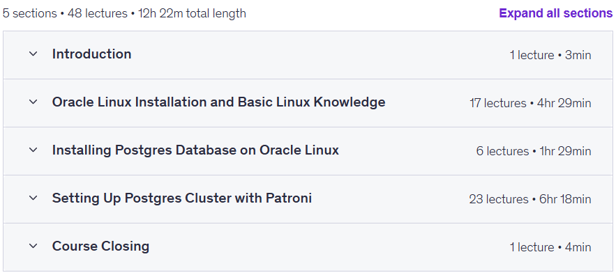 Course topics · Postgres Cluster: Master Patroni-Managed Clusters 2025-7