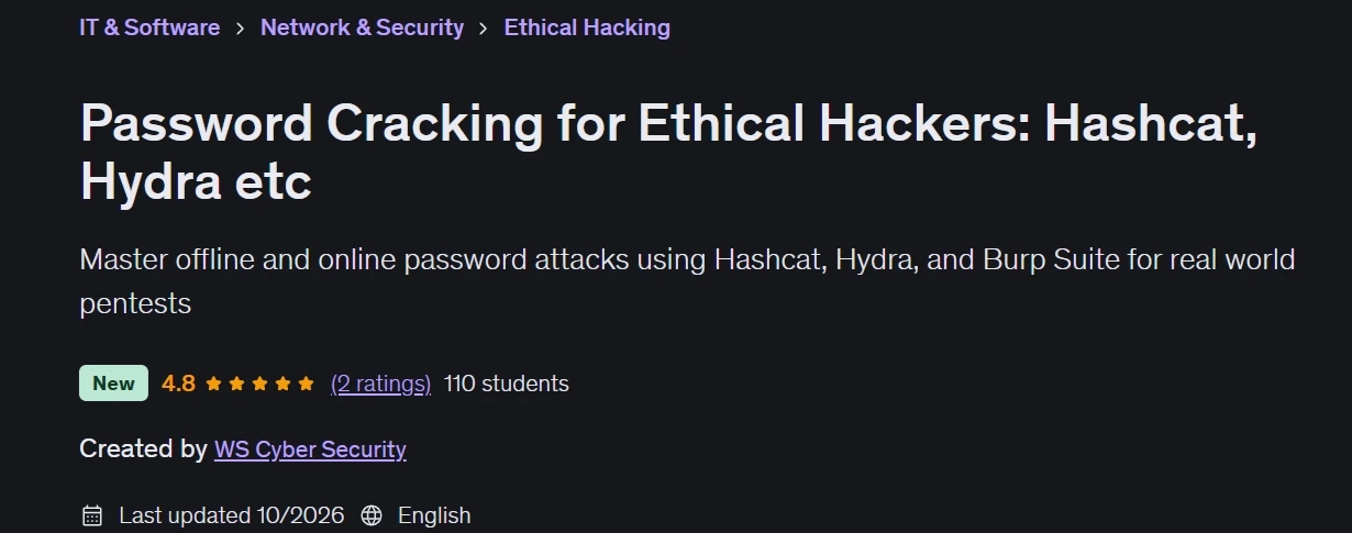 الصور · كراكين كلمة المرور للهاكرين الأخلاقيين: Hashcat Hydra وما إلى ذلك 2026-10
