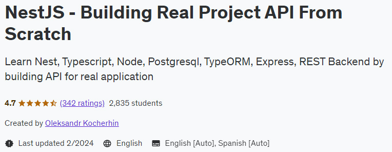 Pictures · Udemy — NestJS – Building Real Project API From Scratch 2024-2