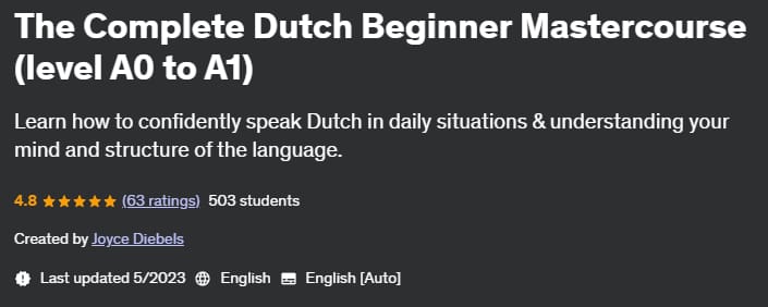 Pictures · Udemy — The Complete Dutch Beginner Mastercourse (level A0 to A1) 2023-4