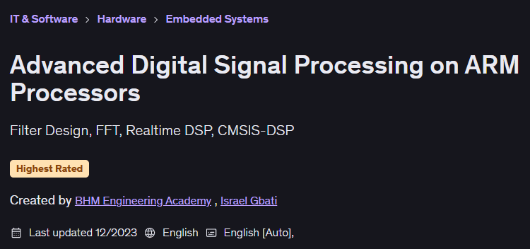 Bilder · Advanced Digital Signal Processing auf ARM-Prozessoren 2023-12