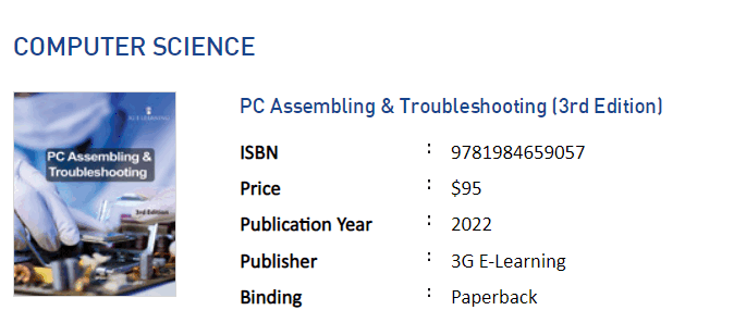 Pictures · 3G E-learning — PC Assembling & Troubleshooting, 3rd Edition 2022