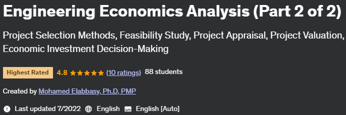 Pictures · Udemy — Engineering Economics Analysis (Part 2 of 2) 2022-7