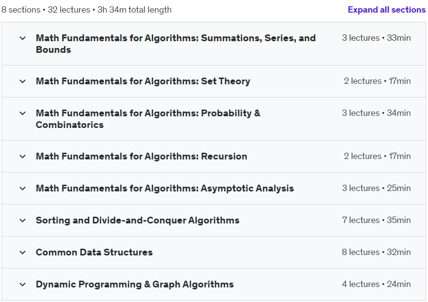 Course topics · Introduction to Algorithmic Design and Analysis 2024-6