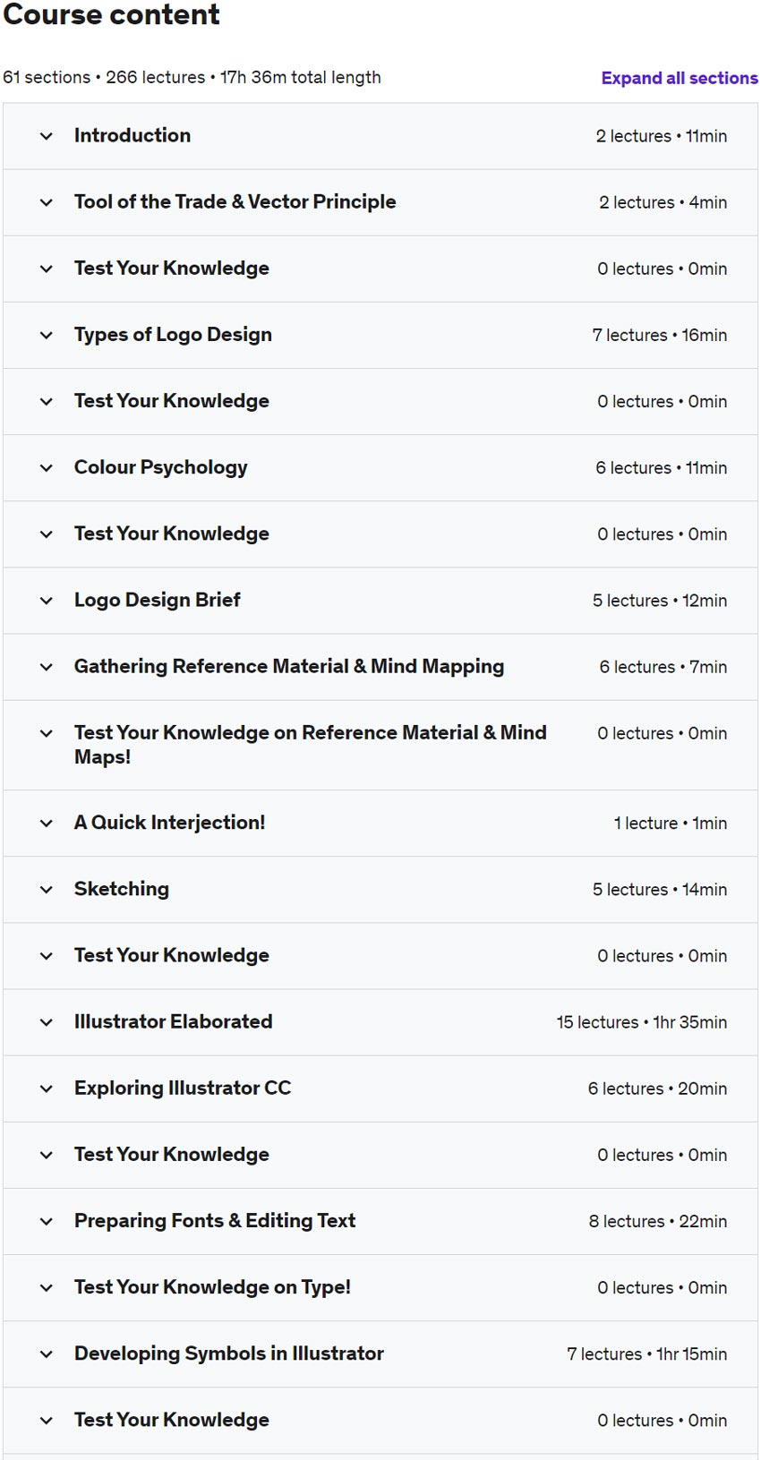 Course topics · Udemy — Logo Design in Adobe Illustrator – for Beginners & Beyond 2022-3
