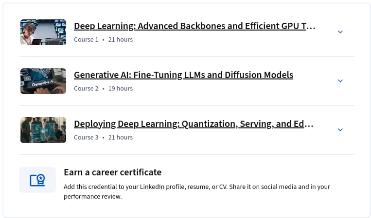Course topics · Advanced Deep Learning Architectures Specialization Board Infinity 2026-9