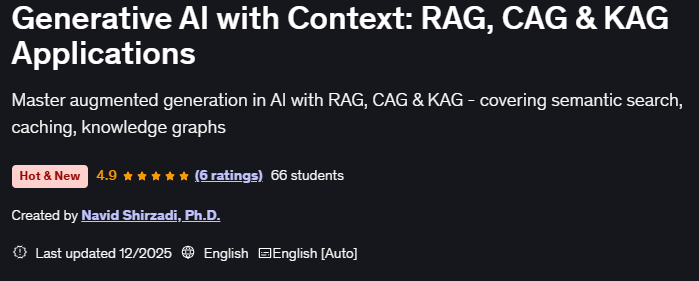 Pictures · Generative AI with Context: RAG, CAG & KAG Applications 2025-12