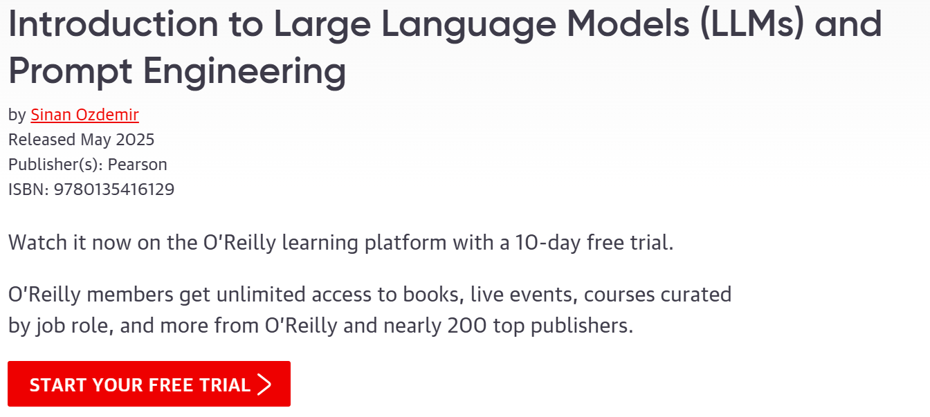 이미지 · Oreilly - 대형 언어 모델 (LLM) 및 빠른 엔지니어링에 대한 소개 2025-5
