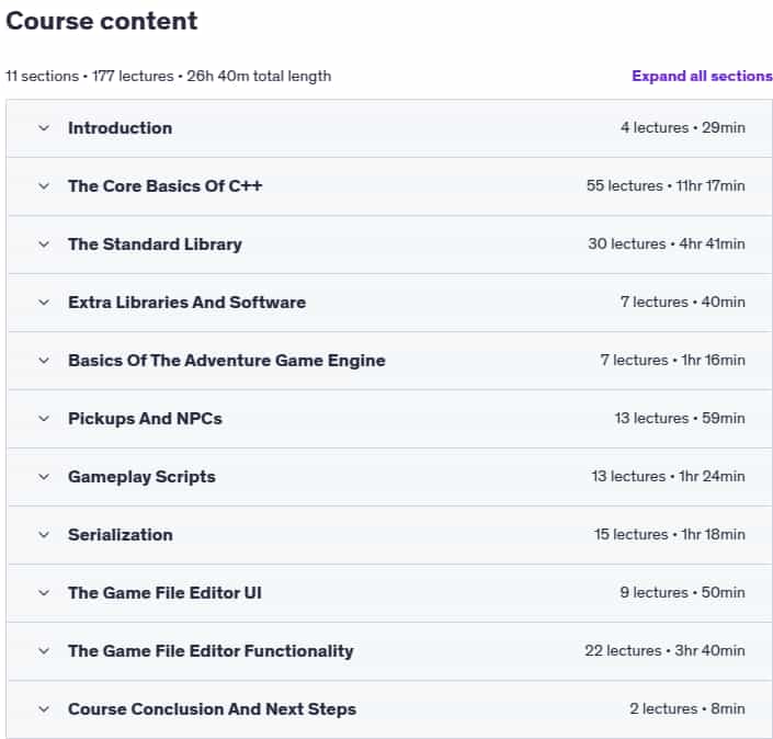 Course topics · C++ Programming Bootcamp 2024-8